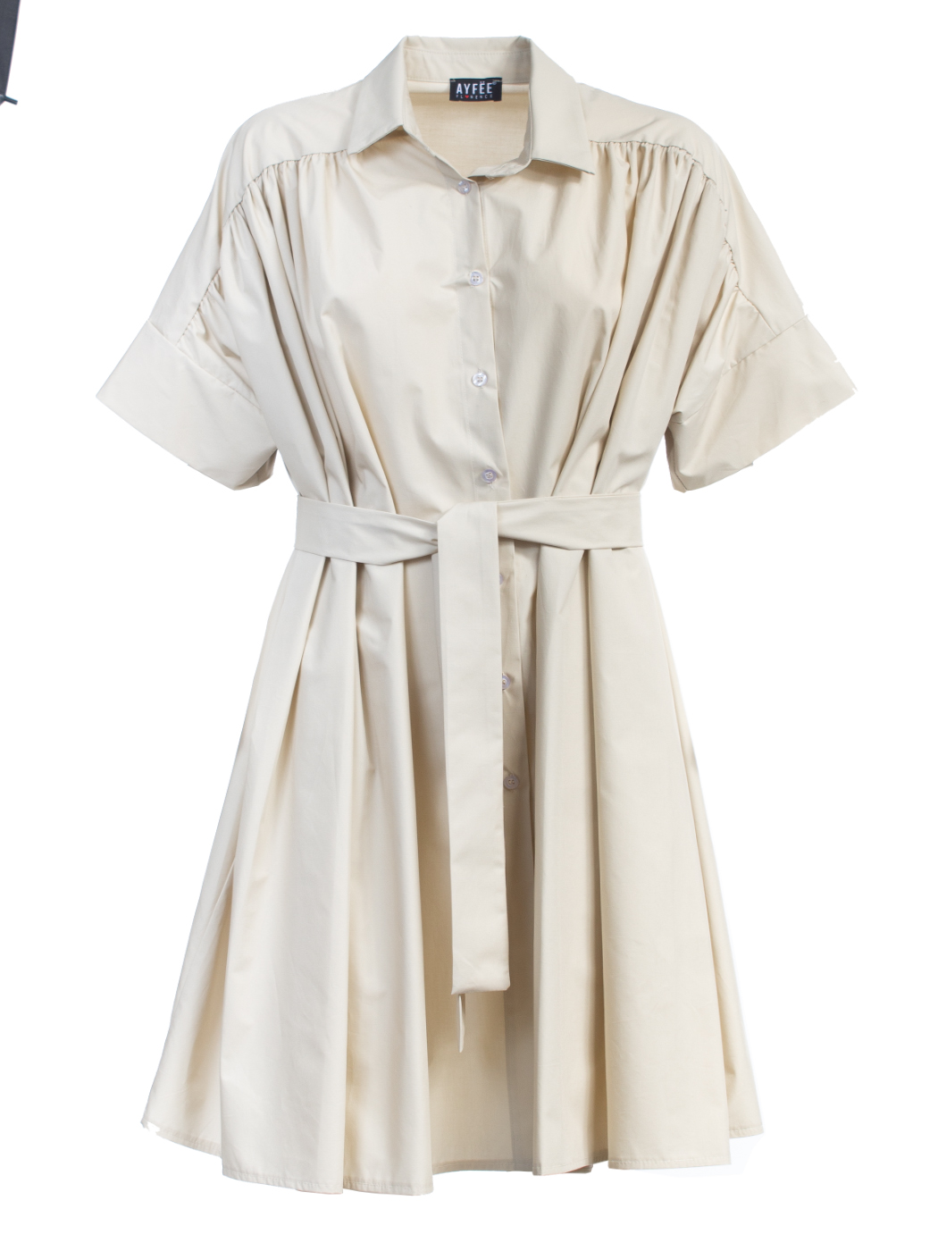 ABITO CHEMISIER SENZA MANICA, 2TG - BEIGE